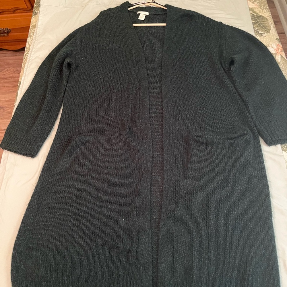 H&M Charcoal Open-Front Cardigan
